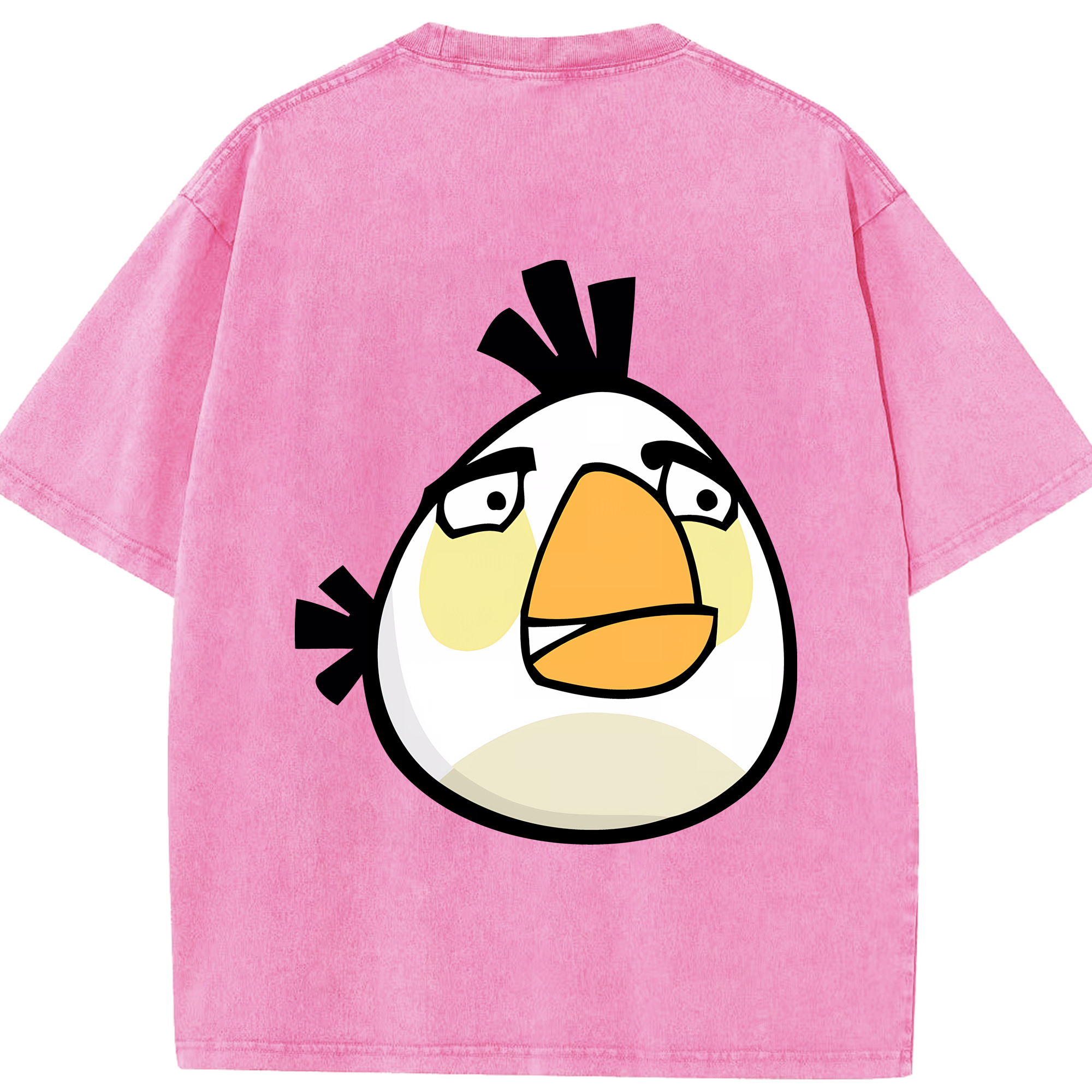 （画像用） Angry Birds アングリーバード 綿100% ヴィンテージ風 半袖Tシャツ（背面プリント）